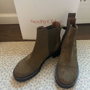 See by Chloe - Mallory suede Chelsea Booties